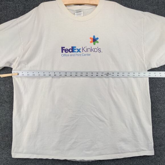 Vintage FedEx Kinko's Office and Print Center T Shirt Size 2XL White Logo - Picture 5 of 13